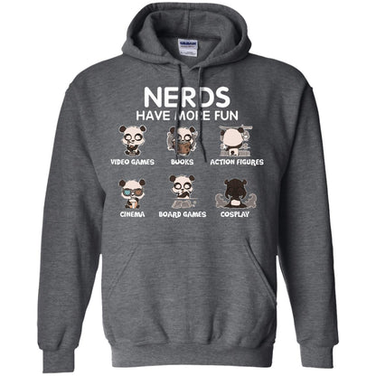 Nerds Have More Fun Video Games Books Action Figures Shirts Dark Heather
