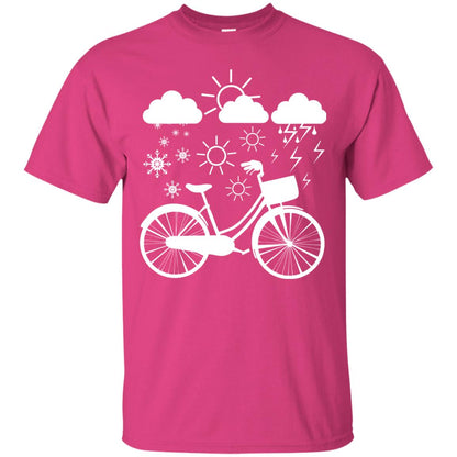 Bicycle All Weather Cyclist T-shirt For Bicycle Lover Heliconia