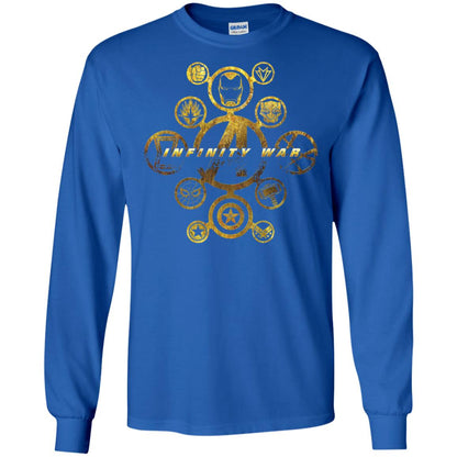 Infinity War Gold Hero Movie T-shirt Royal