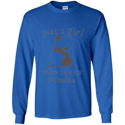 Panda Lover T-shirt Just A Girl Who Lover Pandas Royal