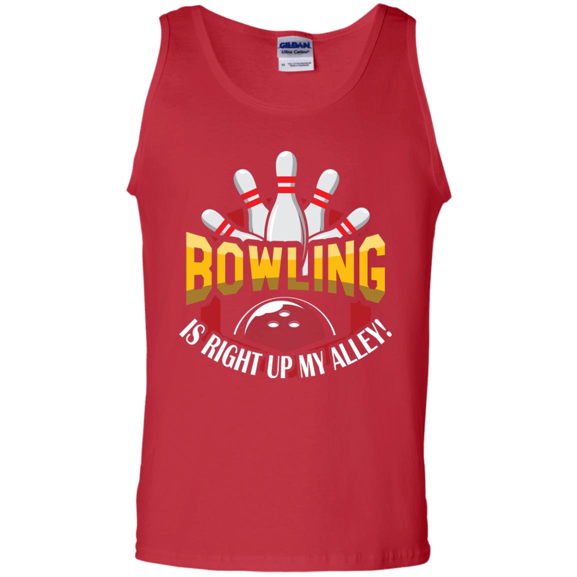 Bowler T-shirt Bowling Is Right Up My Alley Red