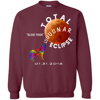 Best Total Lunar Eclipse Shirt 2018 Blood Moon T-shirt Maroon