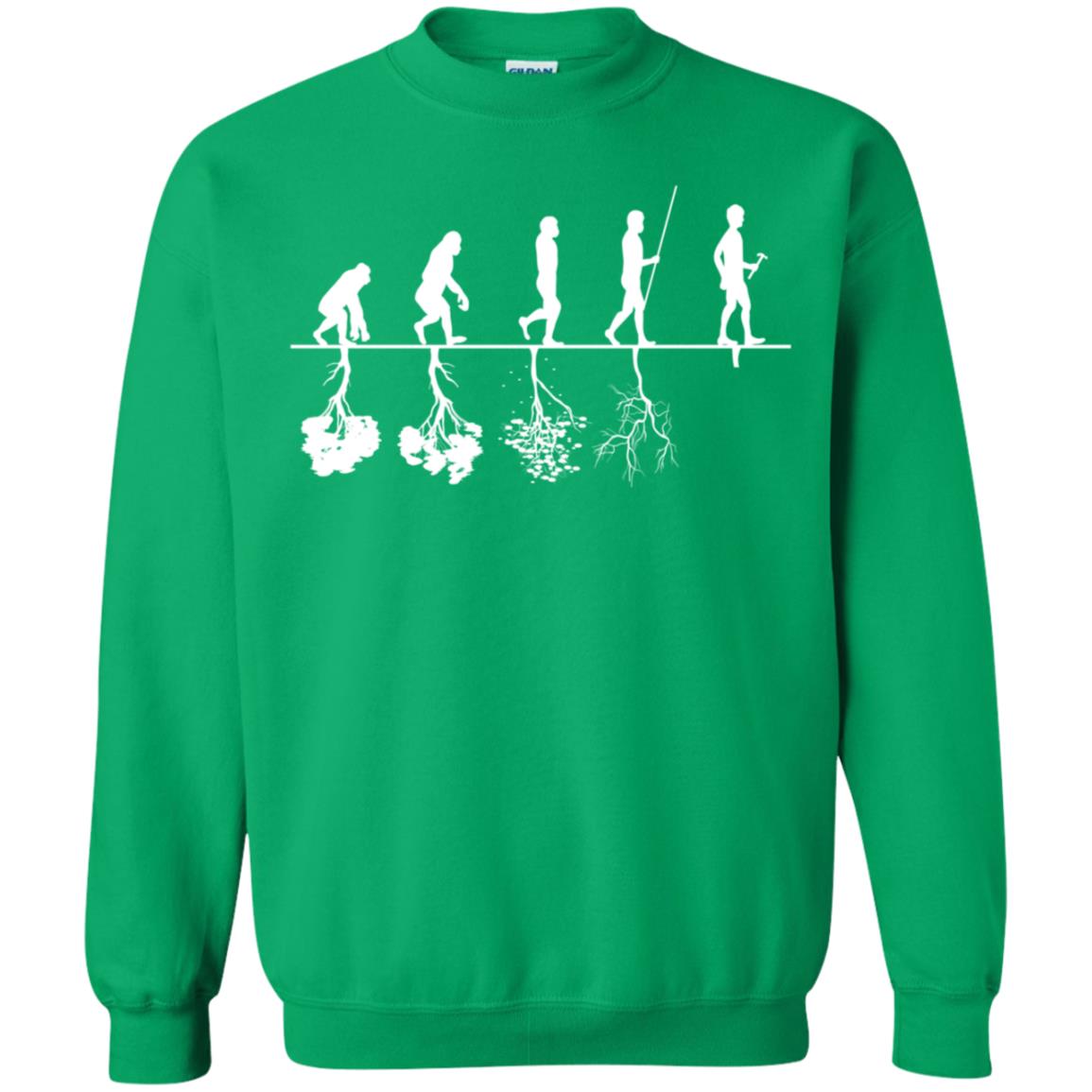 Evolution Tree Of Human Life Thinking Save Environment Shirt Irish Green