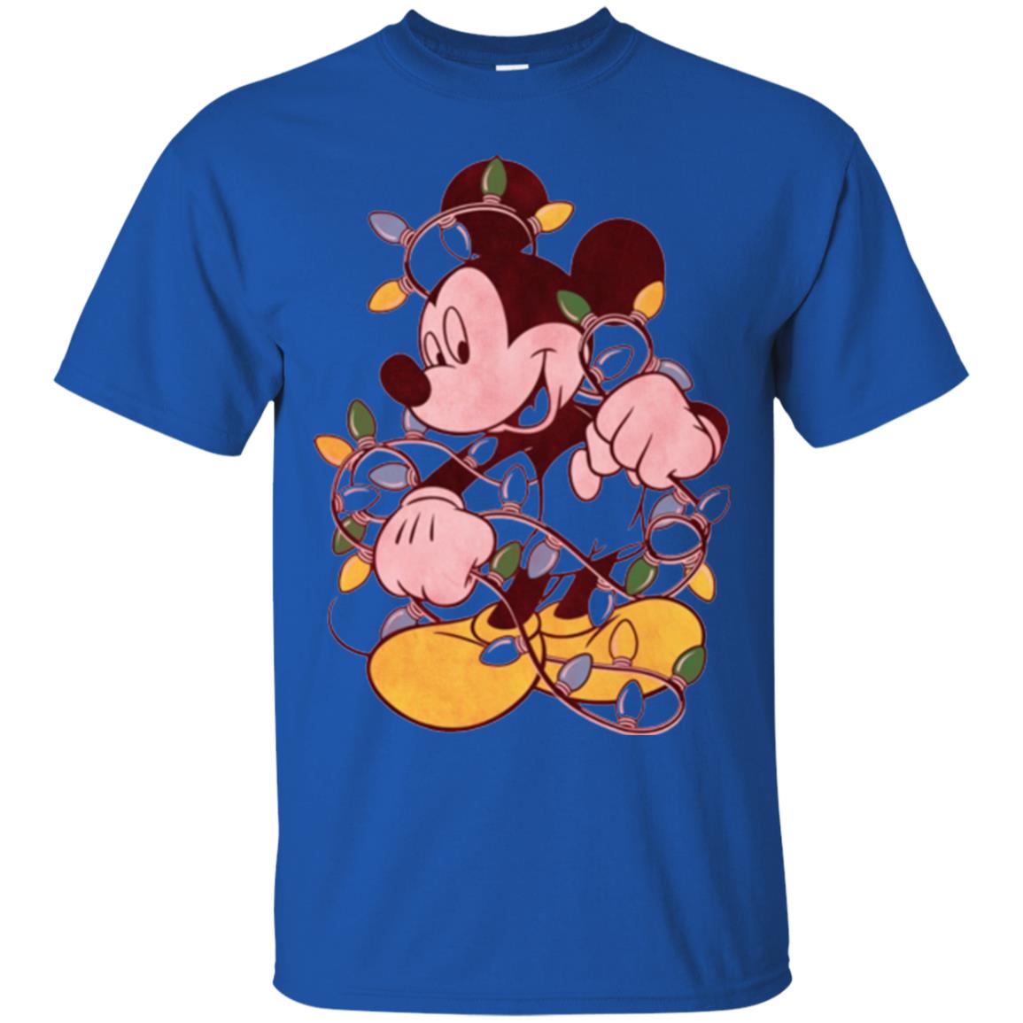 Christmas Lights T-shirt Disney Mickey Mouse Royal
