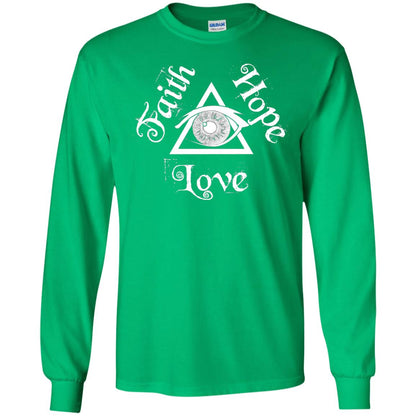 Faith Hope Love Eye Of Providence Esoteric Shirt Irish Green