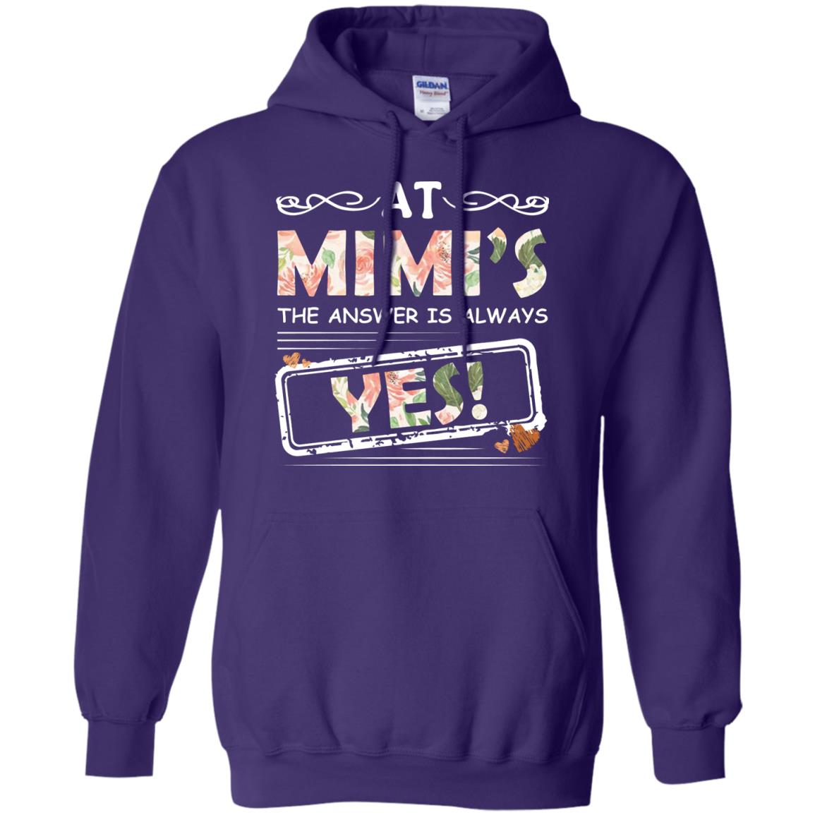At Mimi_s The Answer Is Always Yes Mimi Shirt For Grandkids Purple