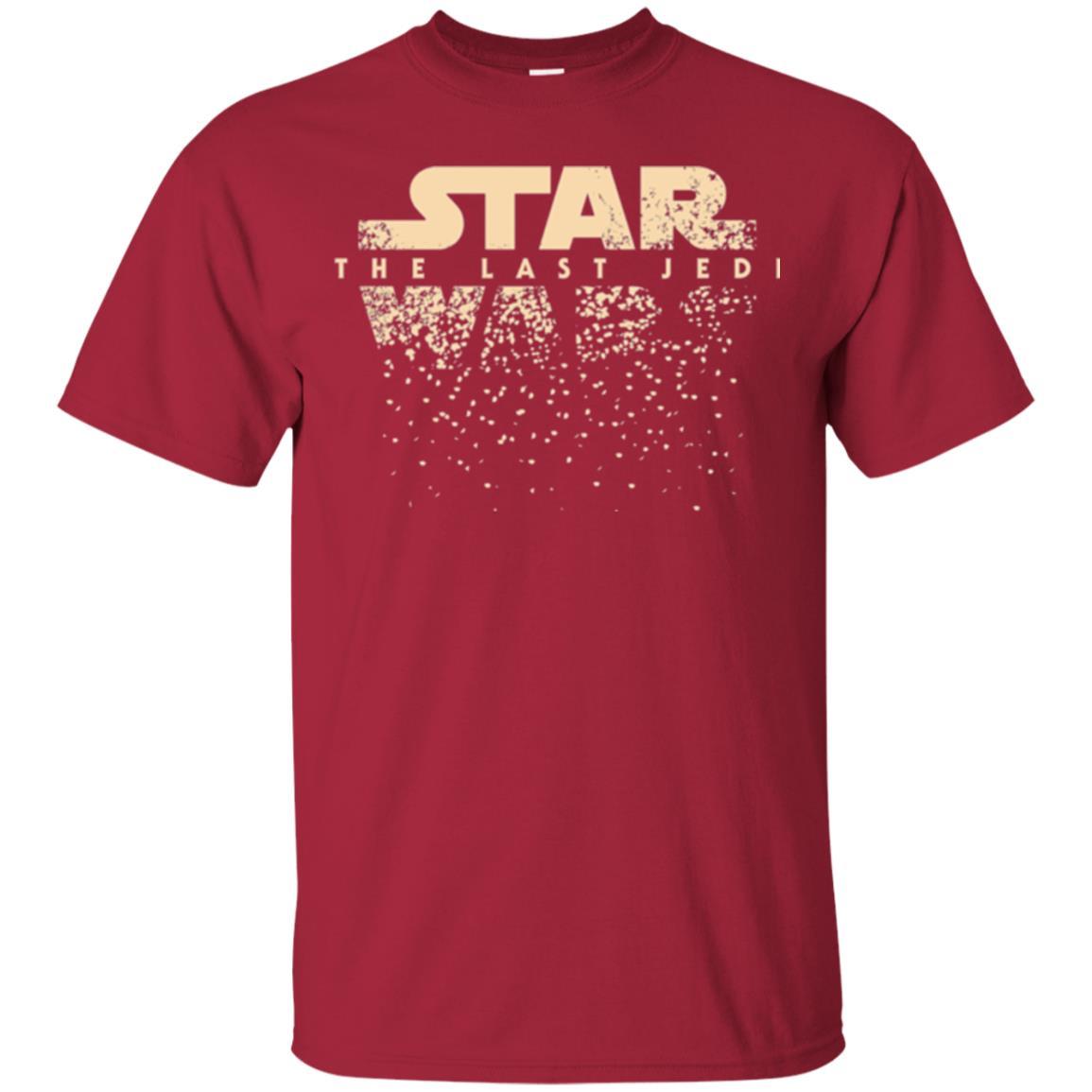 Star Wars Last Jedi Disintegrated Logo Graphic T-shirt Cardinal