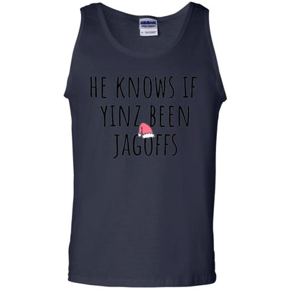He Knows If Yinz Been Jagoffs T-shirt Navy
