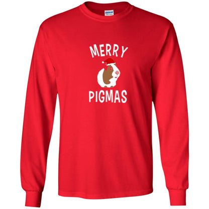 Guinea Pig Lover T-shirt Merry Christmas Pigmas Red