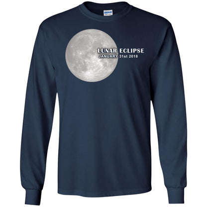 Eclipse January 31st 2018 Total Lunar Eclipse Shirts Navy