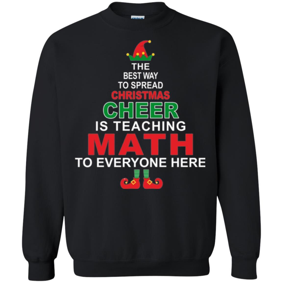 Elf Christmas T-shirt Math Teacher Christmas T-shirt Black