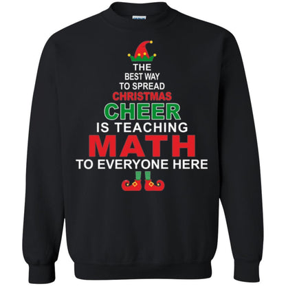 Elf Christmas T-shirt Math Teacher Christmas T-shirt Black