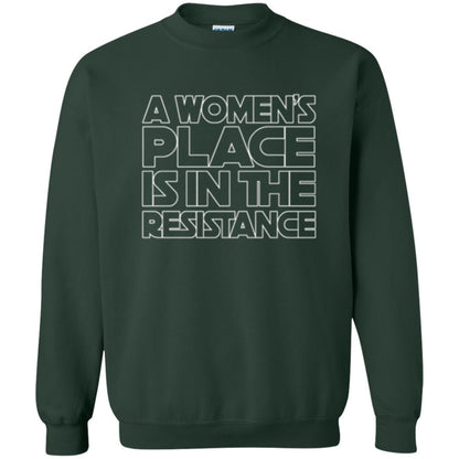 Women_s Resistance T-shirt A Women_s Place Is In The Resistance Forest Green