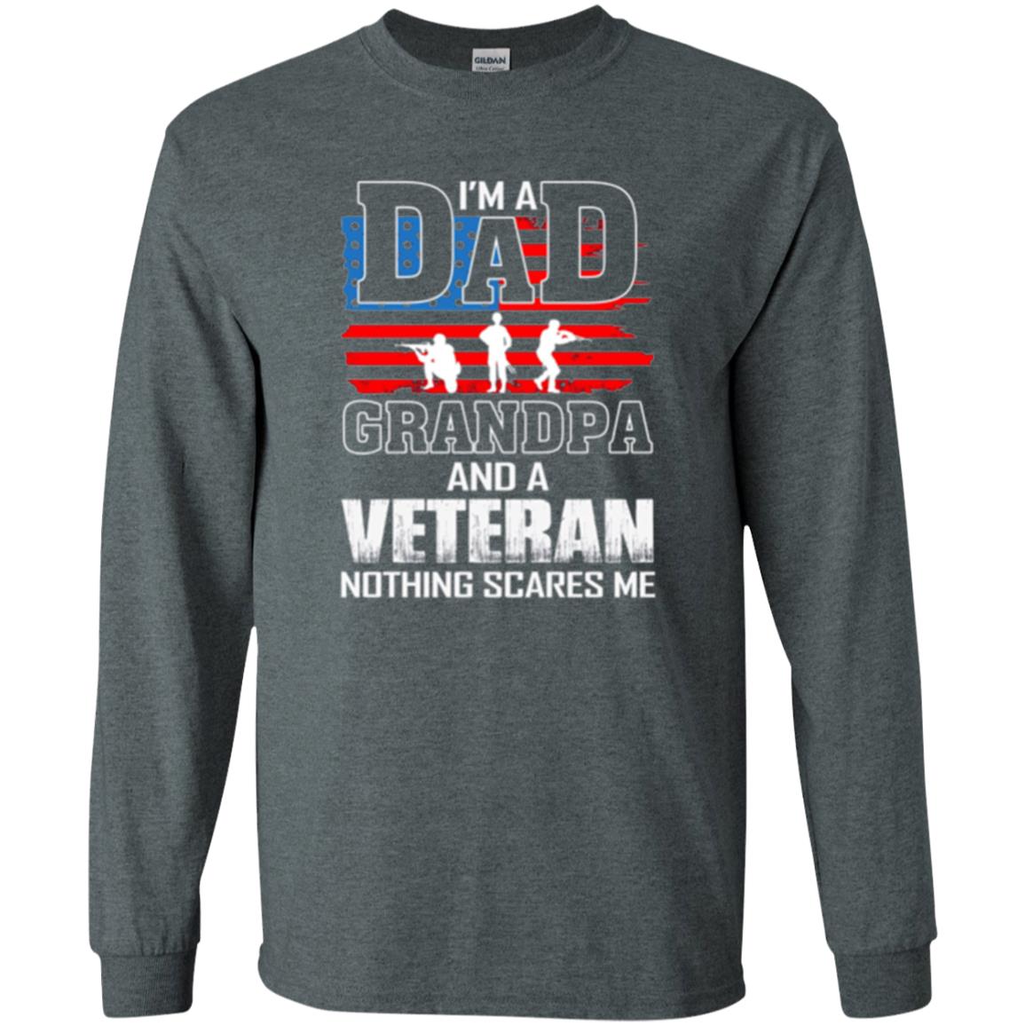 Veteran T-shirt I Am A Dad Grandpa And A Veteran Dark Heather