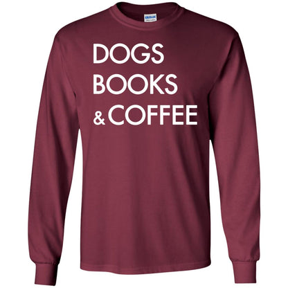 Dog Book And Coffee Shirt Maroon