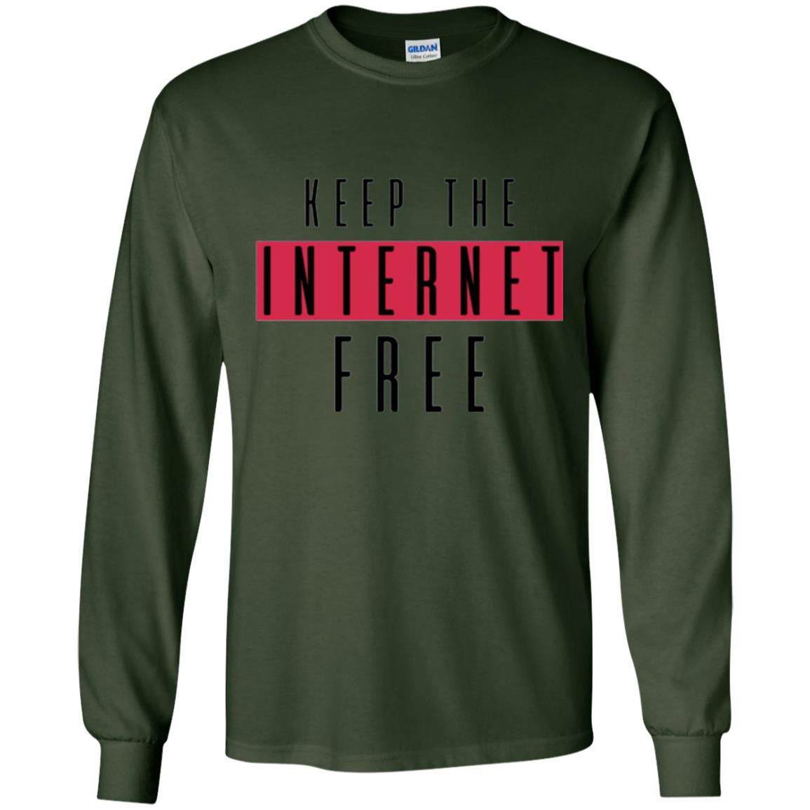 Keep The Internet Free T-shirt Forest Green