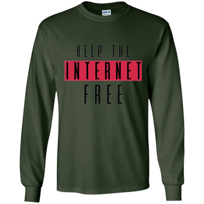 Keep The Internet Free T-shirt Forest Green