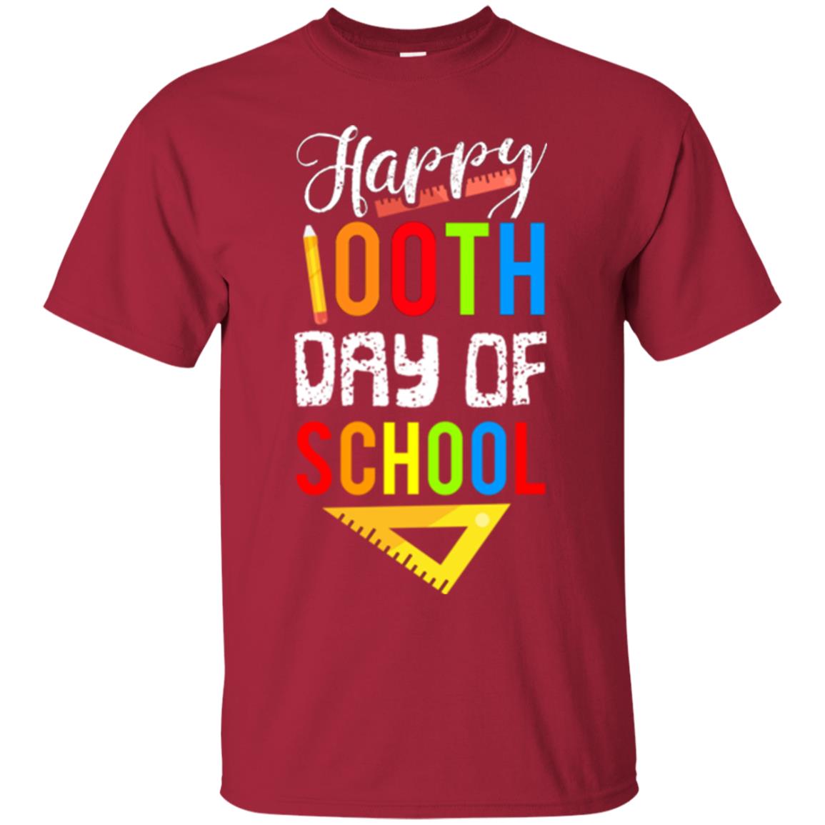 Kindergarten T-shirt Happy 100th Day Of School Cardinal