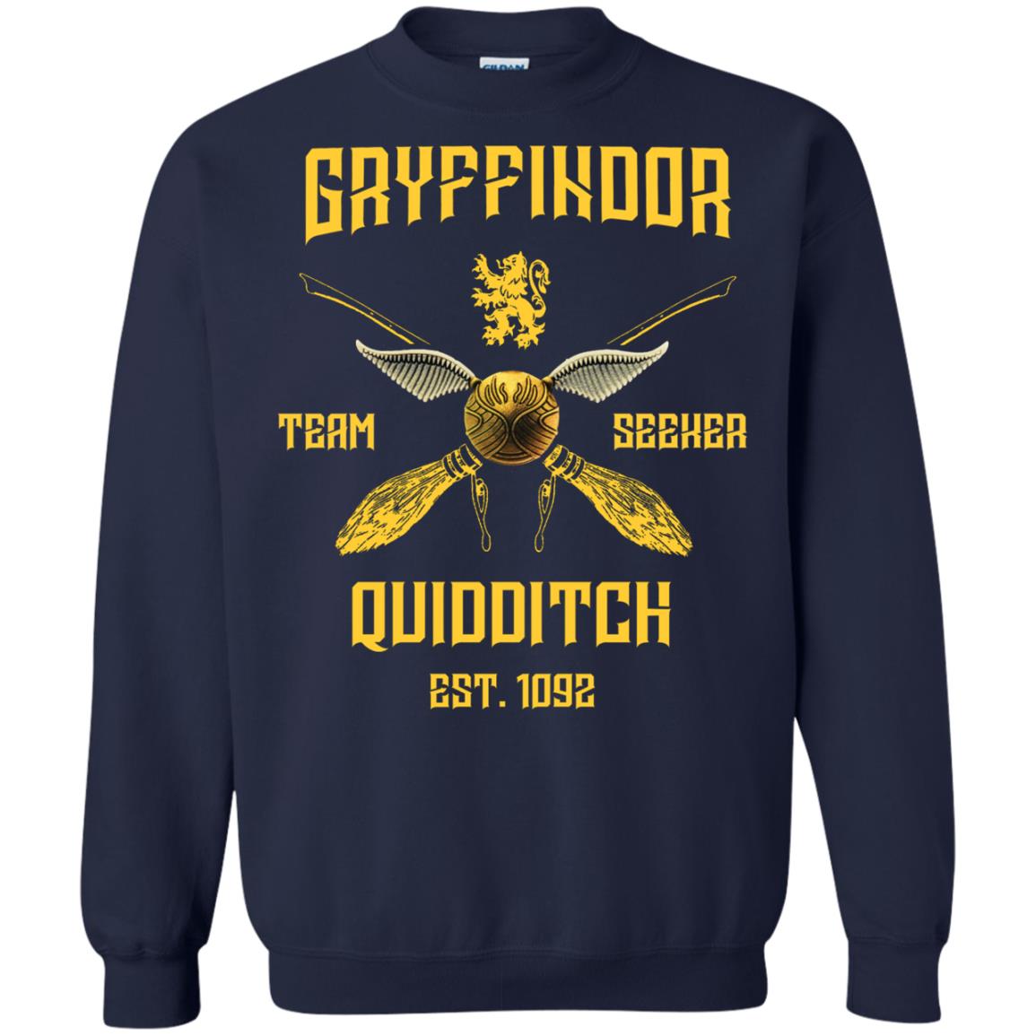 Gryffindor Quiddith Team Seeker Est 1092 Harry Potter ShirtG180 Gildan Crewneck Pullover Sweatshirt 8 oz.