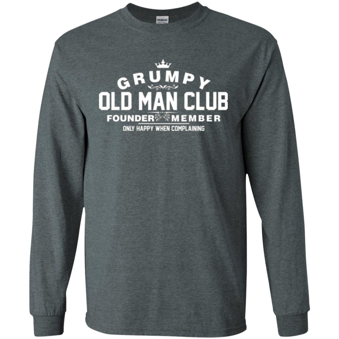 Grumpy Old Man Club Founder Member T-shirt Dark Heather