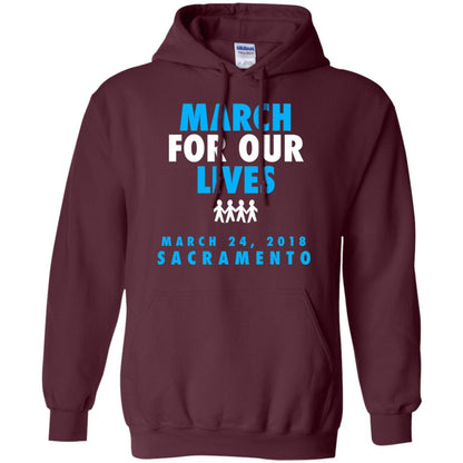 March For Our Lives March 24 2018 Sacramento Anti Gun T-shirt Maroon