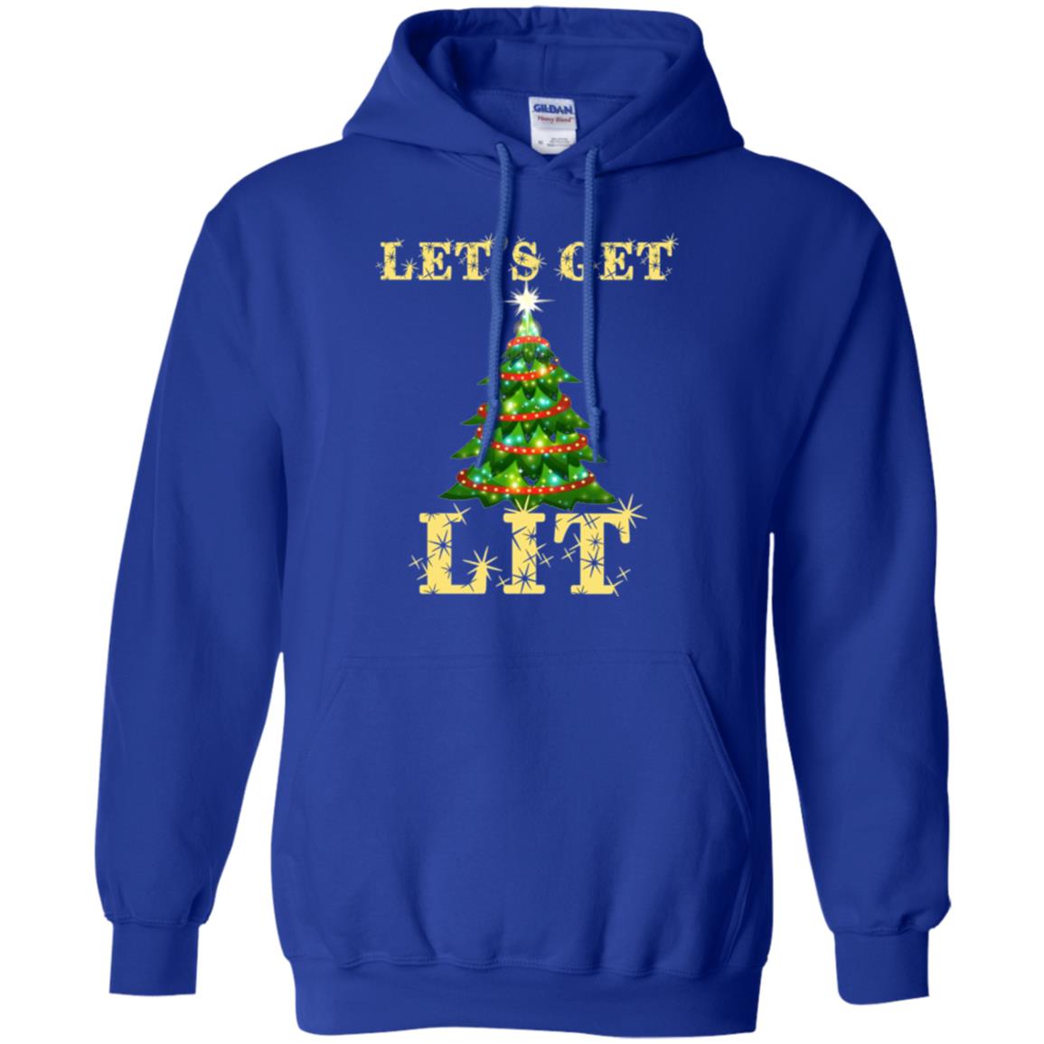 Christmas T-shirt Let_s Get Lit Royal