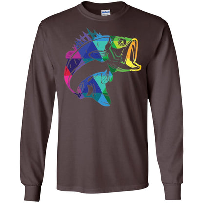 Fisherman T-shirt Fish For Bass Dark Chocolate