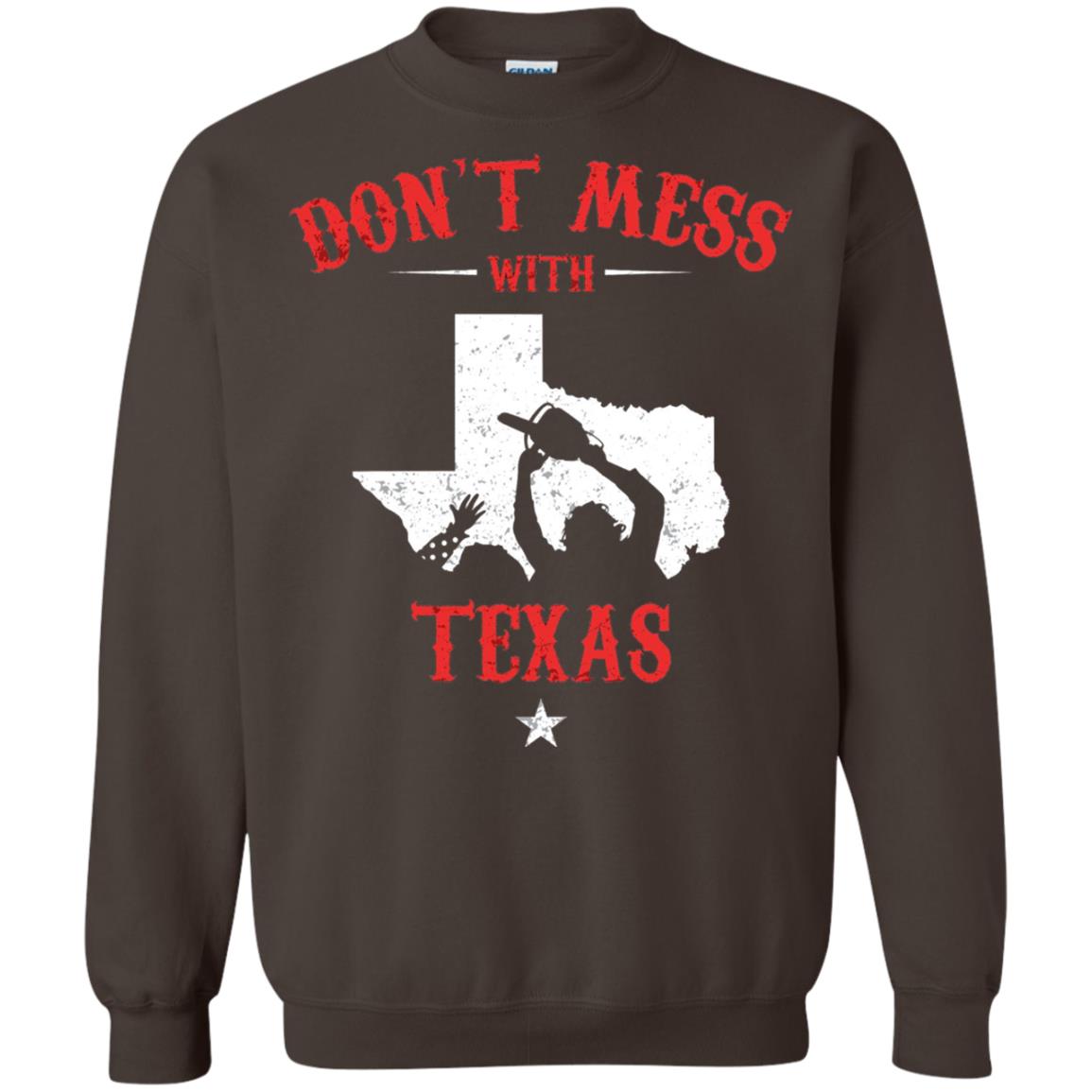 Don_t Mess With Texas Chainsaw T-shirt Dark Chocolate