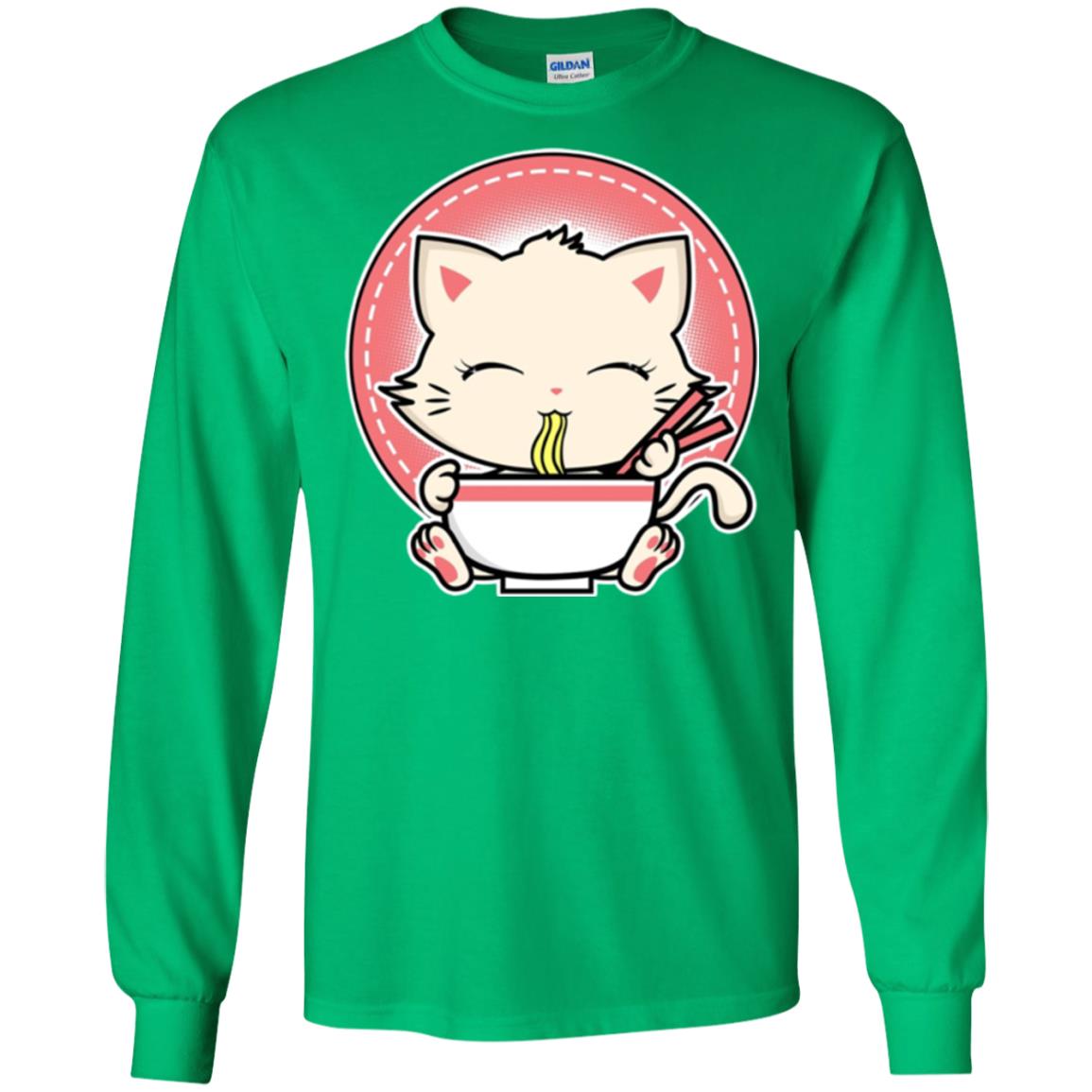 Kawaii Japanese Anime Cat Ramen T-shirt