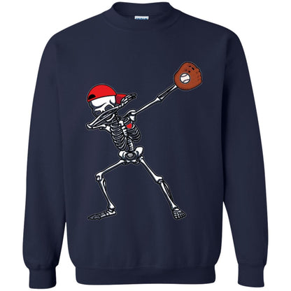 Dabbing Skeleton Baseball Lover T-shirt Navy