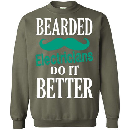 Bearded Electricians Do It Better Best Idea Shirt For Bearded Electricians Military Green