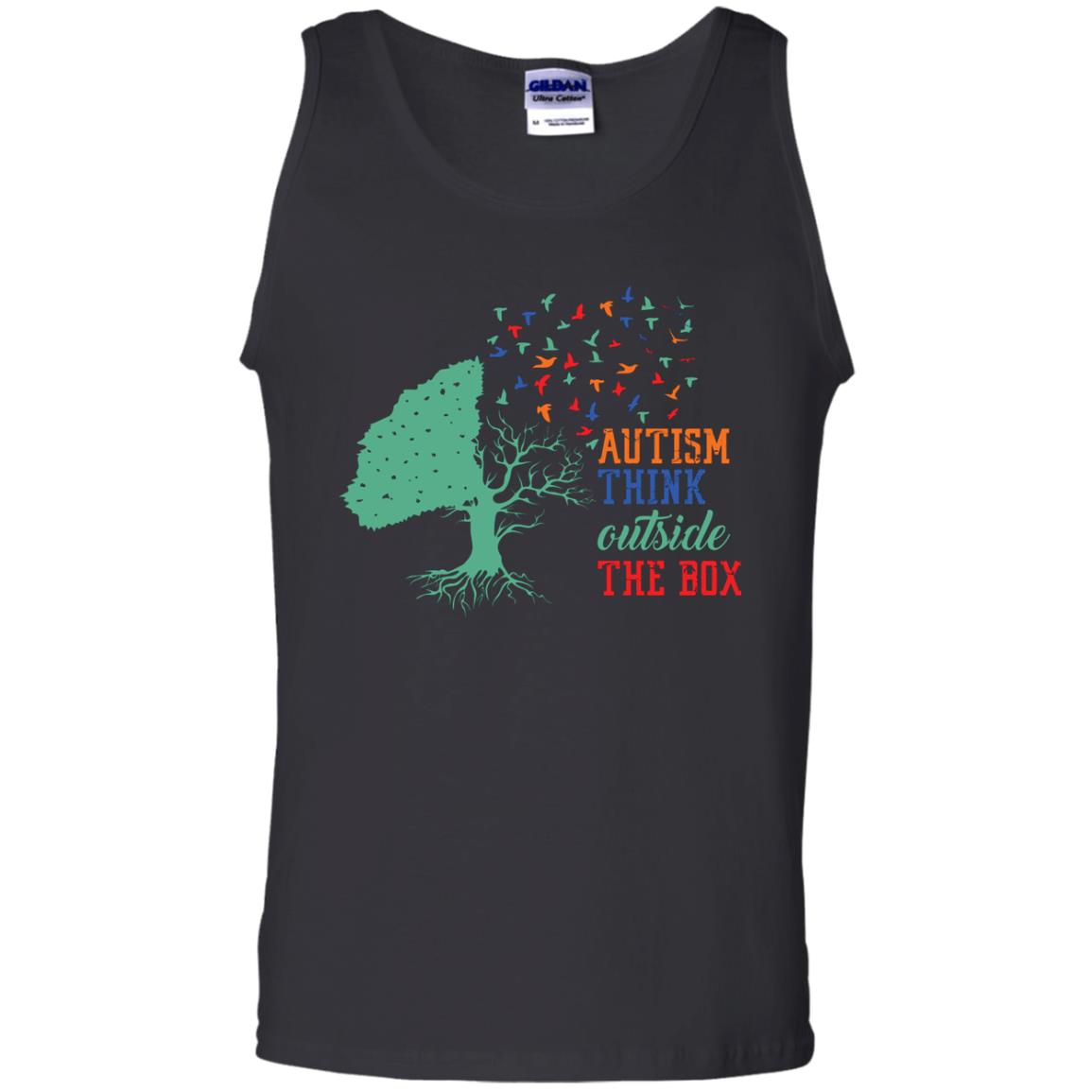 Autism Think Outside The Box Autism Awearness T-shirt Black