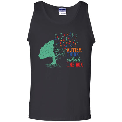 Autism Think Outside The Box Autism Awearness T-shirt Black