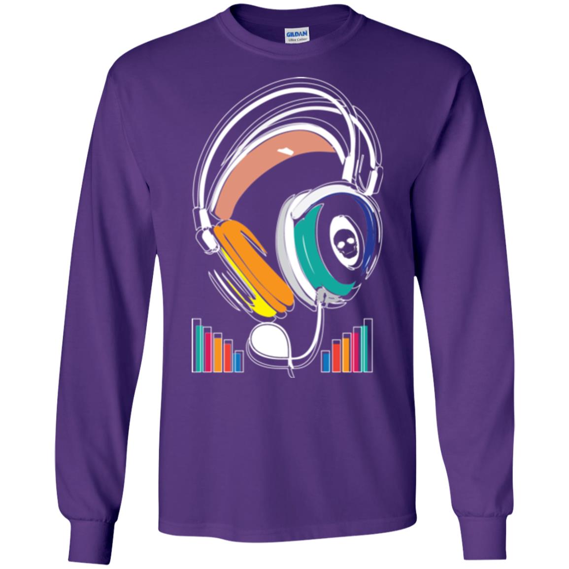 Music Lover T-shirt Sound Activated Glow Purple