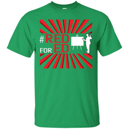 Hashtag Red For Ed Teachers Shirt Irish Green