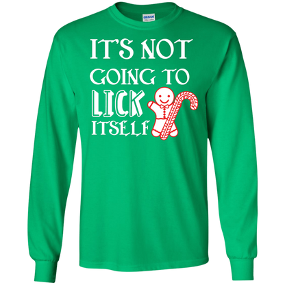 Christmas T-Shirt It's Not Going To Lick Itself Irish Green