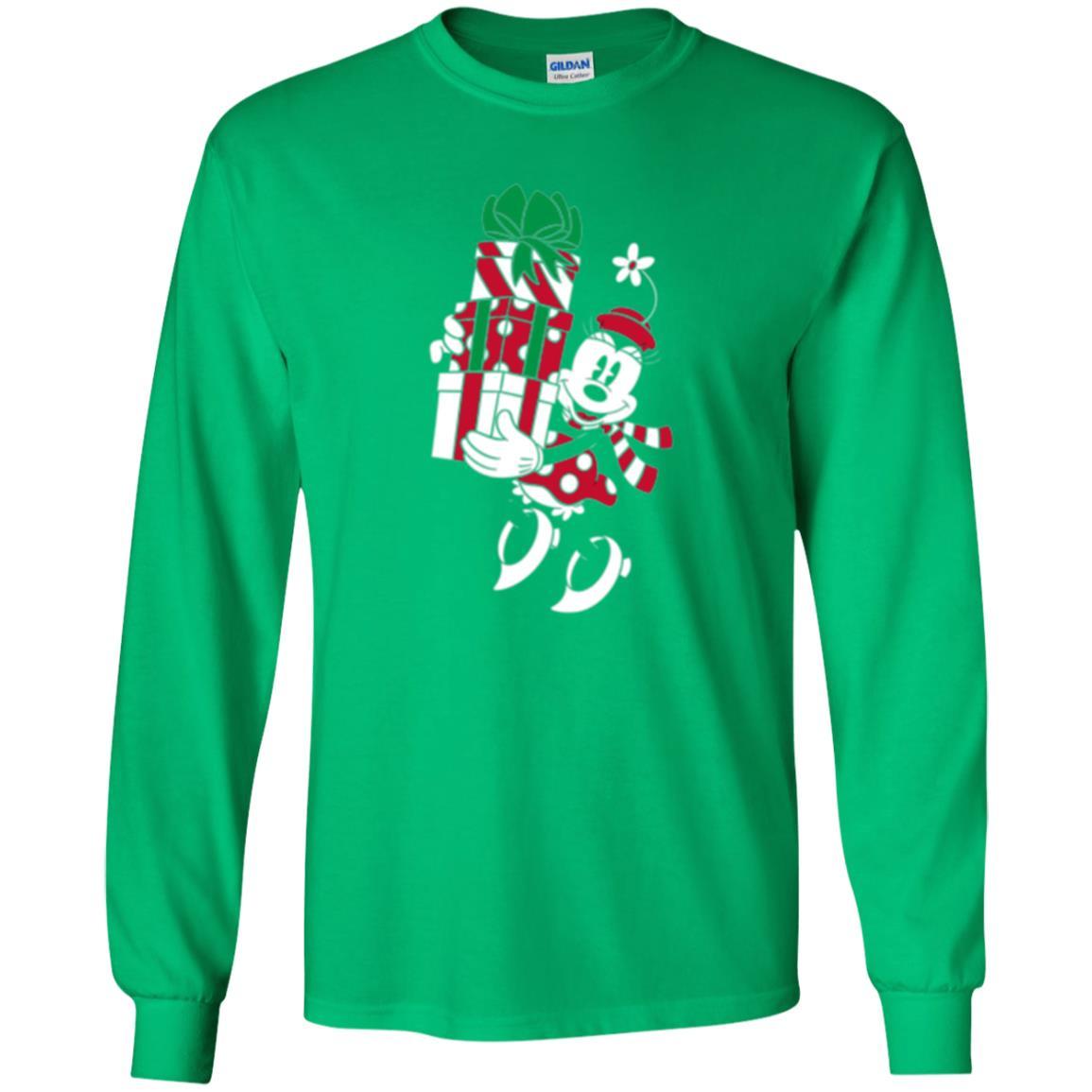 Christmas T-shirt Disney Minnie Mouse Christmas Gifts Irish Green