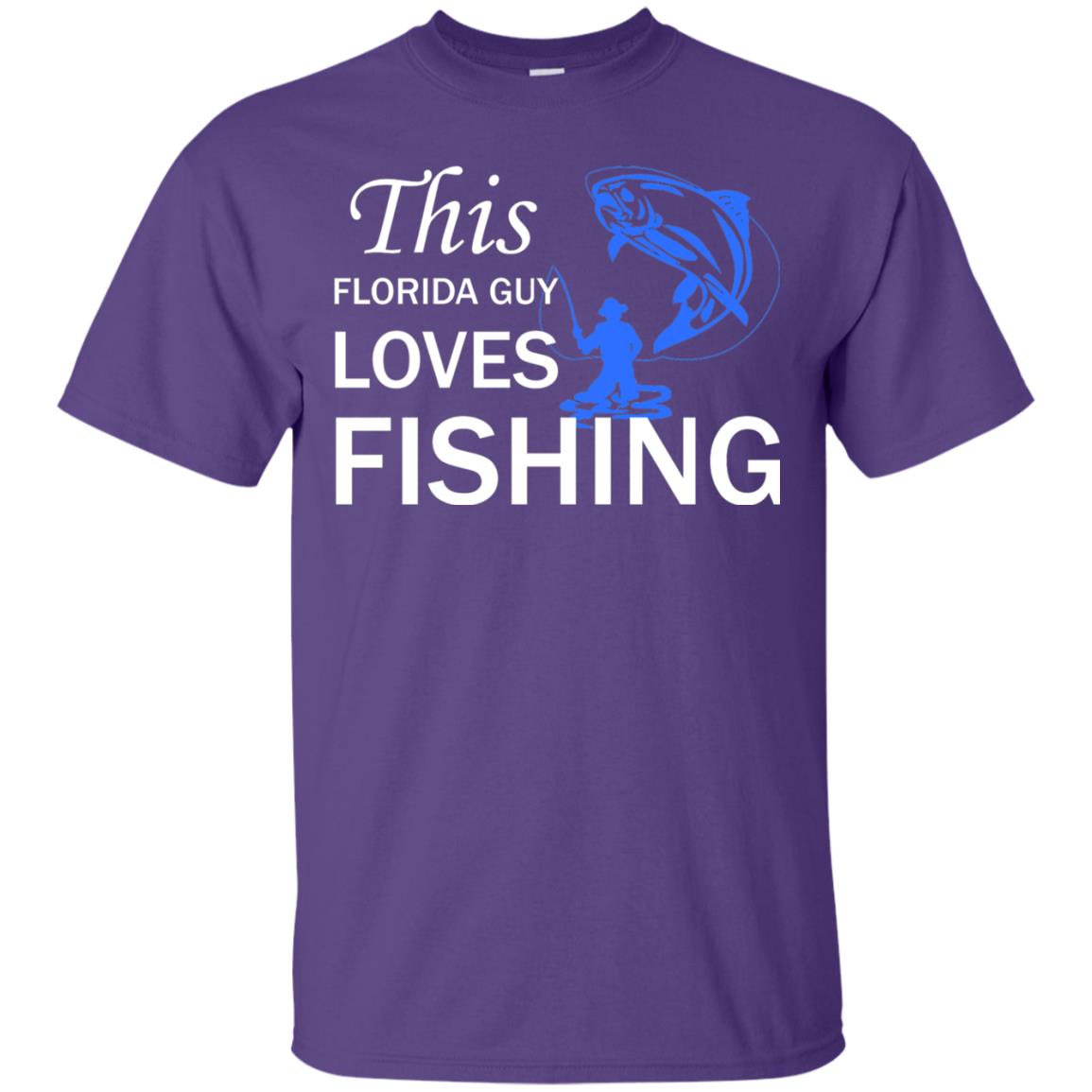 This Florida Guy Love Fishing Fisherman T-shirt Purple