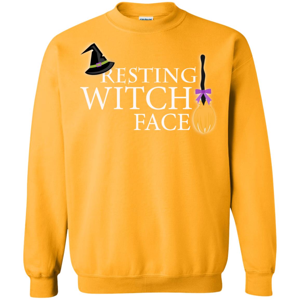 Reasting Witch Face Shirt Gold