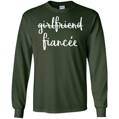 Fiance Engagement Party T-shirt Girlfriend Fiancee Forest Green