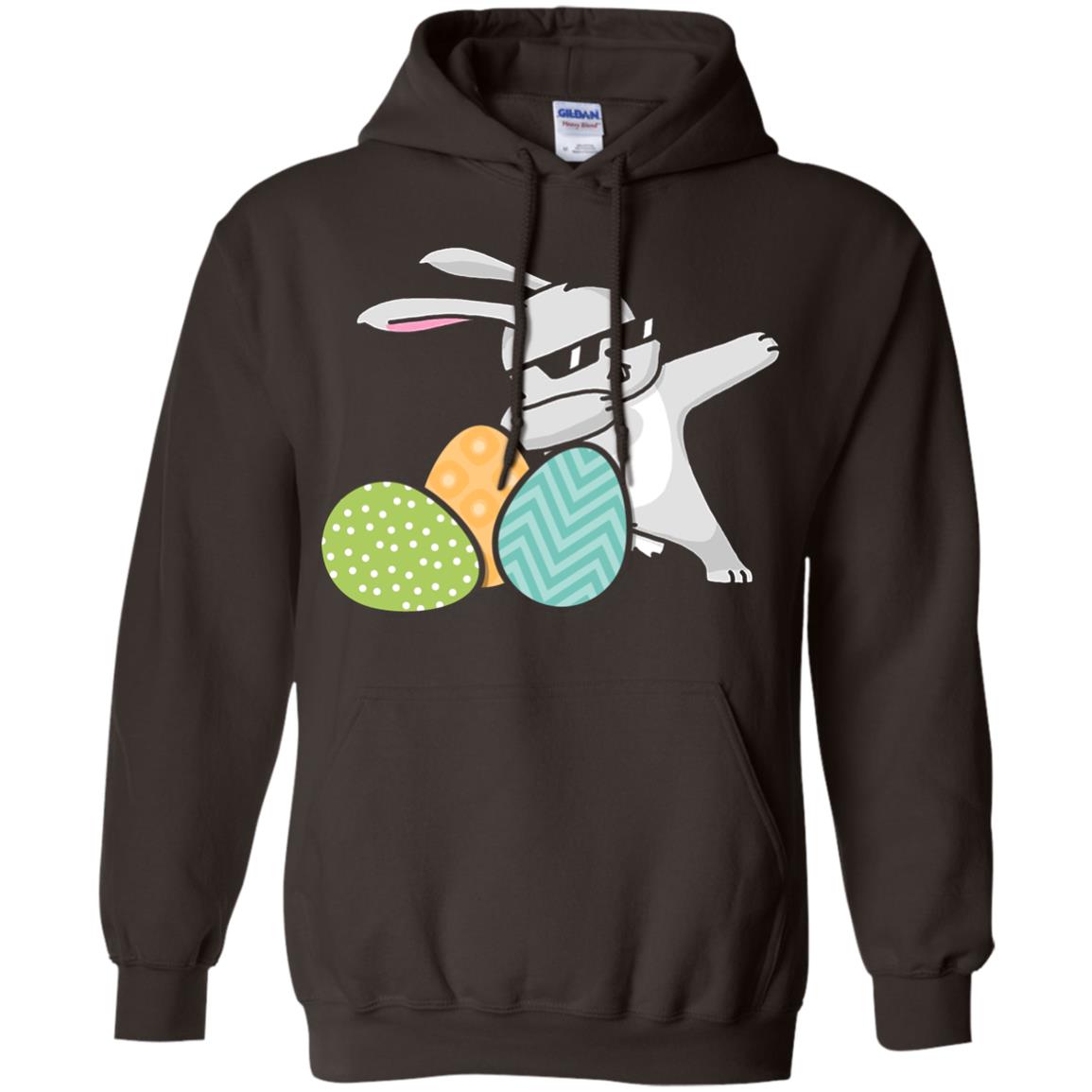 Easter Bunny Dabbing Gift Shirt For Dabbing Lover Dark Chocolate