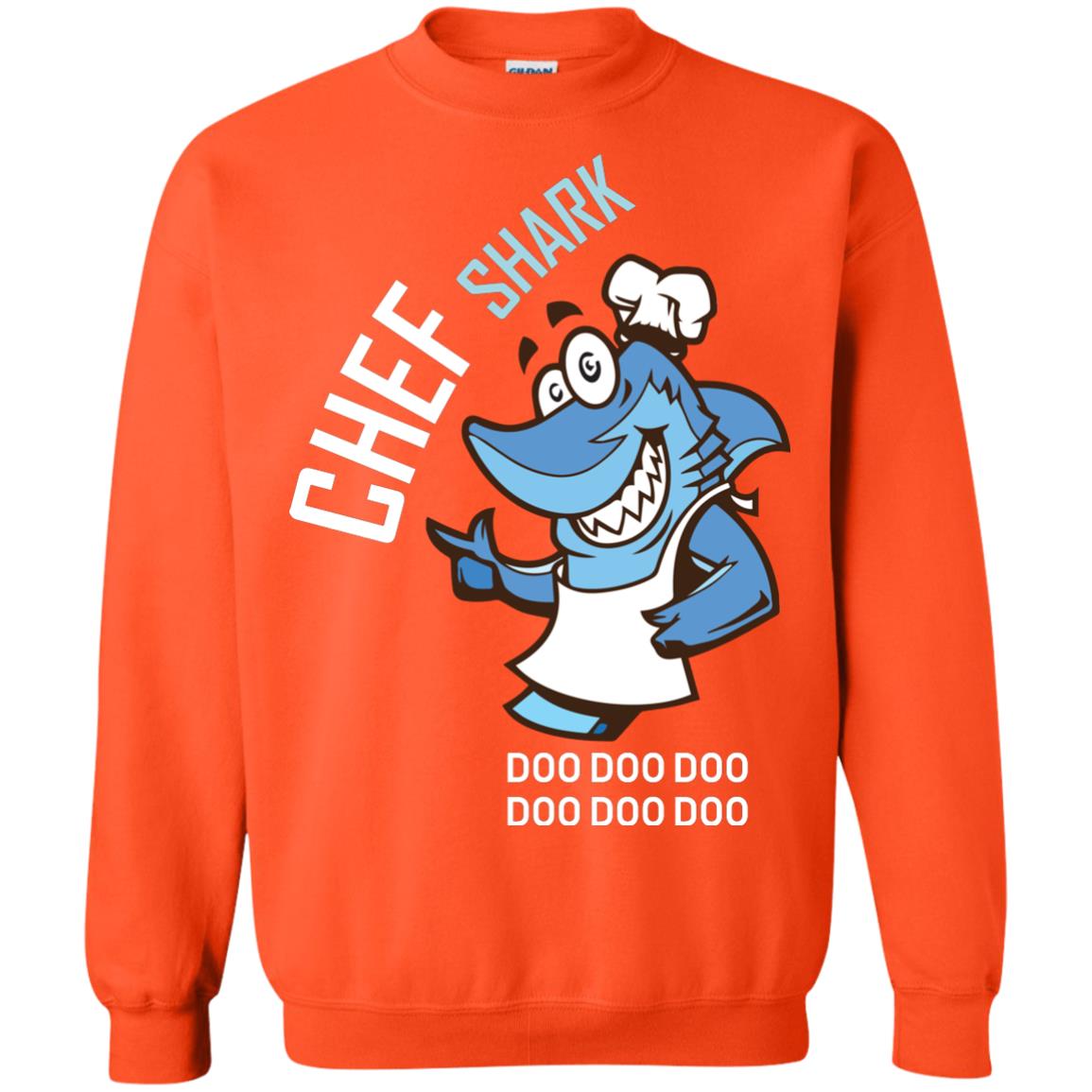 Chef Shark Doo Doo Doo Shirt For Cooker Orange