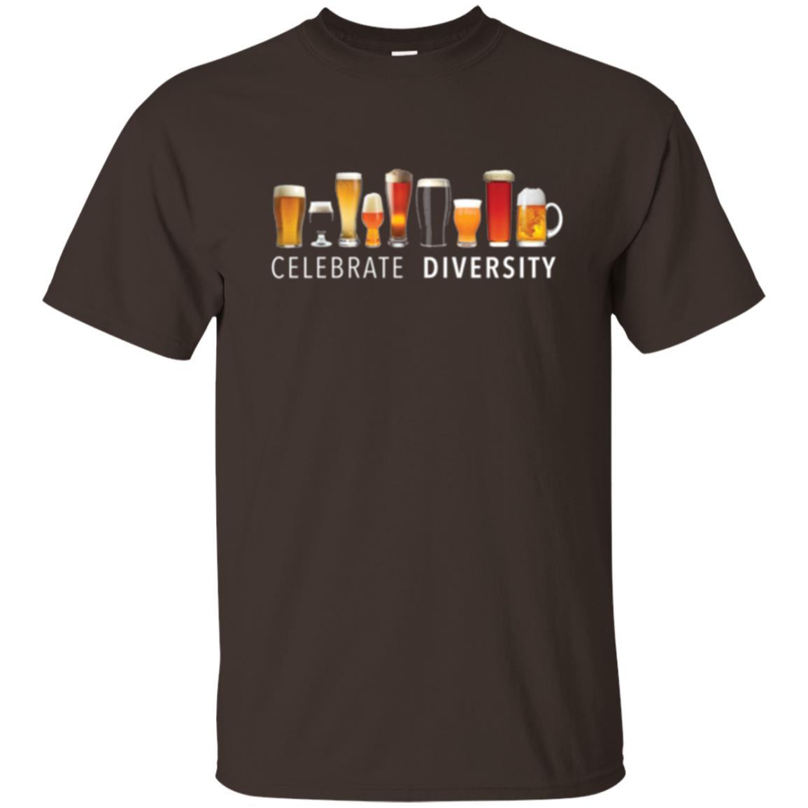 Beer Lover T-shirt Celebrate Diversity Dark Chocolate