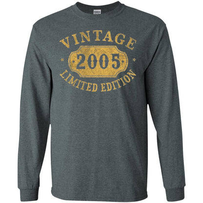 Brithday T-shirt Vintage 2005 Limited Edition Dark Heather