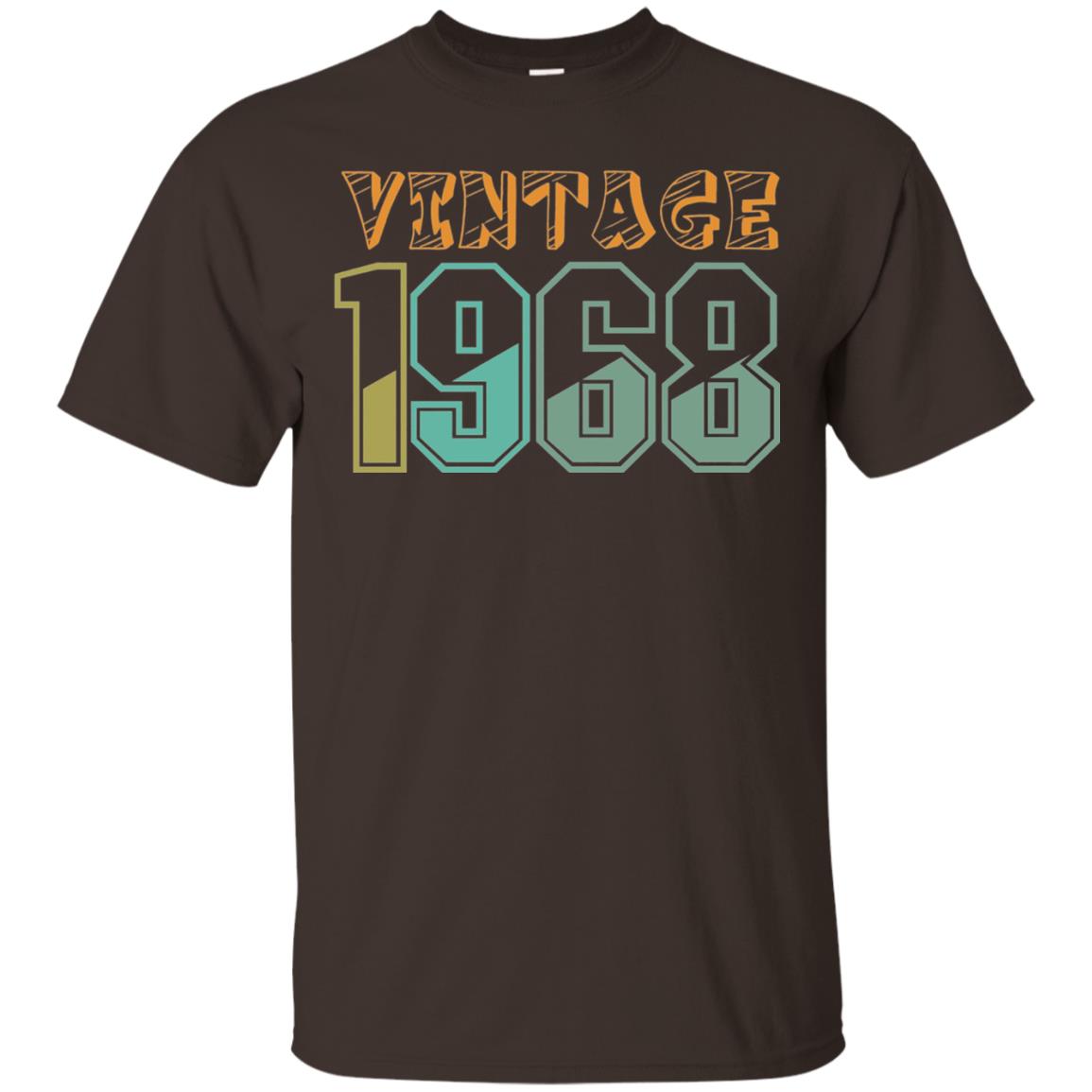 Vintage 1968 50th Birthday T-shirt Dark Chocolate