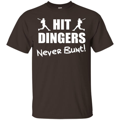 Hit Dingers Never Bunt Premium Shirt Dark Chocolate