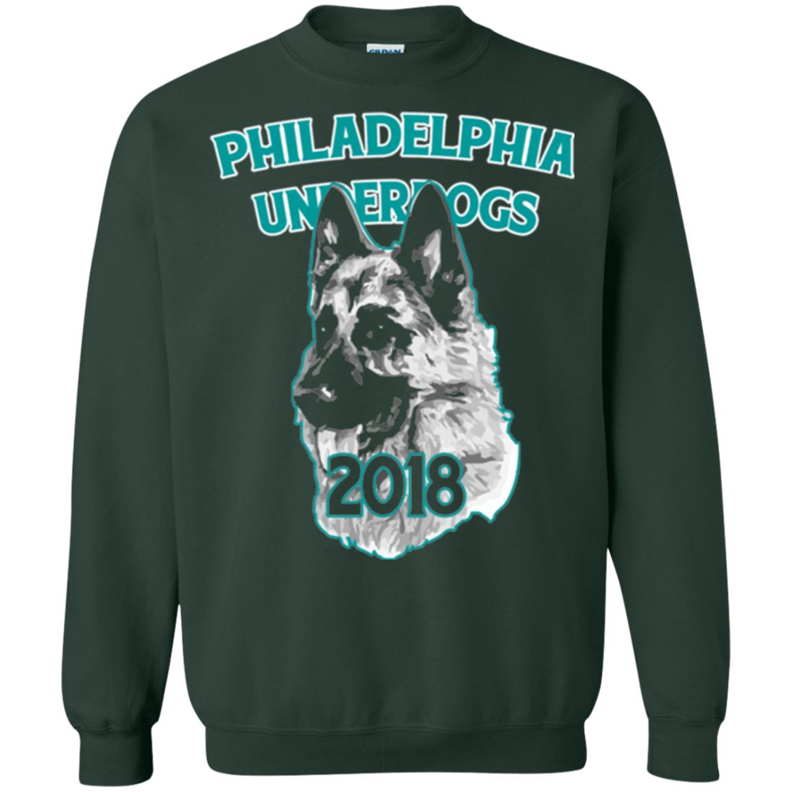 Dog Lover T-shirt Philadelphia Underdogs Celebration 2018 T-shirt Forest Green