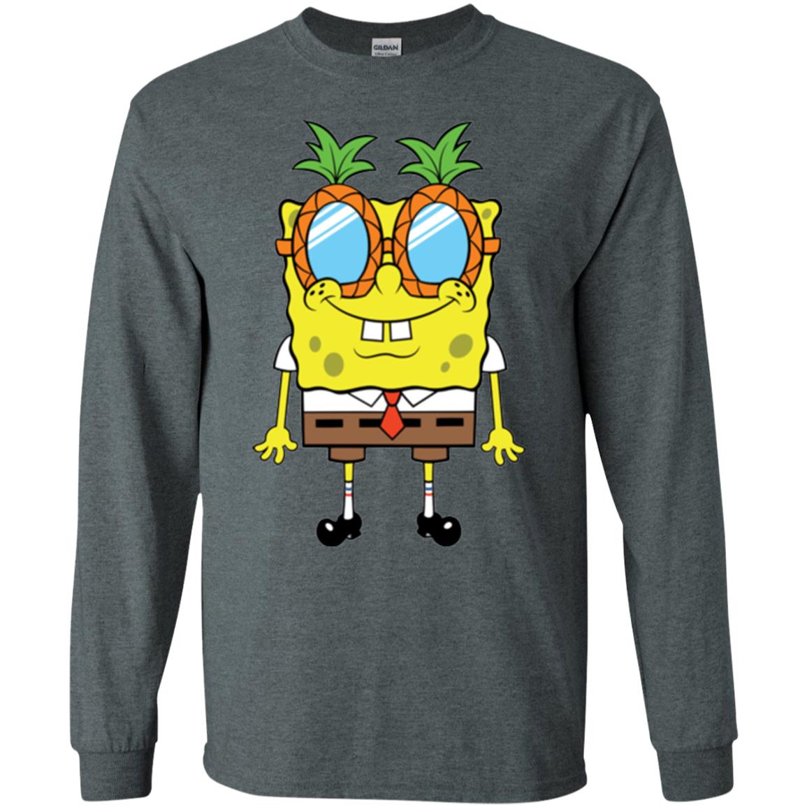 Nickelodeon Spongebob Squarepants Pineapple Glasses T-shirt Dark Heather