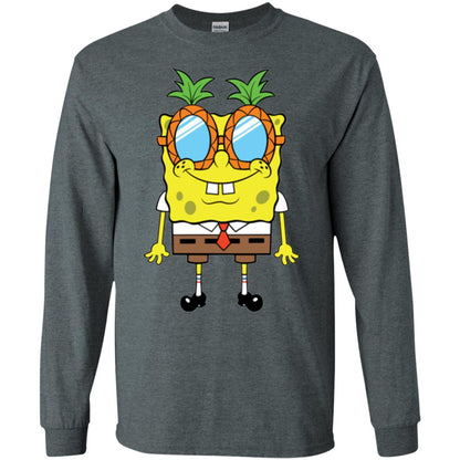Nickelodeon Spongebob Squarepants Pineapple Glasses T-shirt Dark Heather