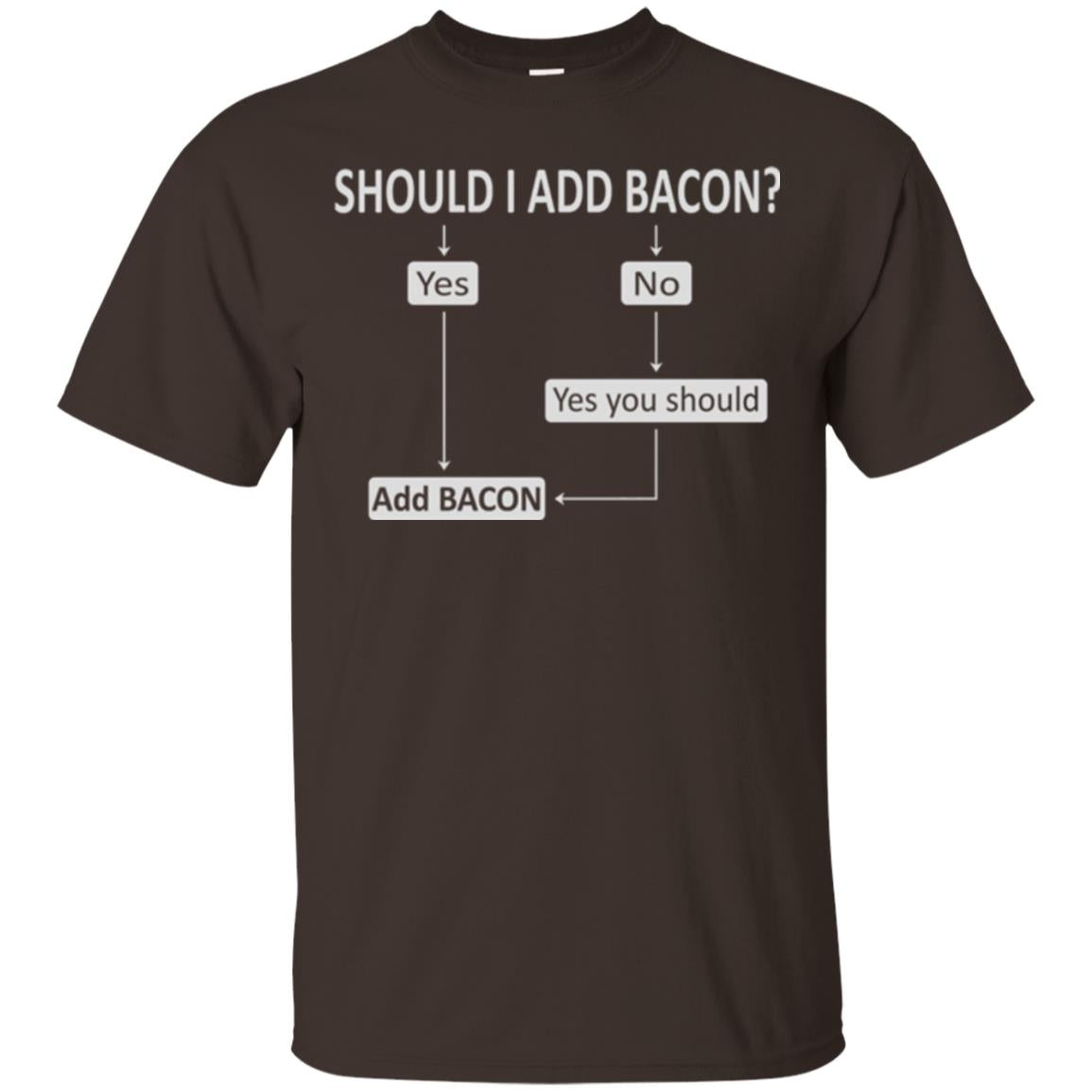 Bacon Lovers T-shirt Shoud I Add Bacon Dark Chocolate